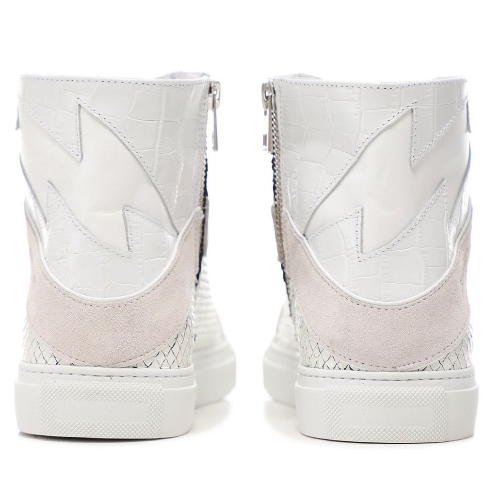 Zadig & Voltaire High Flash Keith Sneakers hi tops wedge white shoes NIB 41 11 - Picture 3 of 15